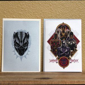 2 Marvel Black Panther 3-D Greeting Cards (1 Pop-up & 1 Quilled)